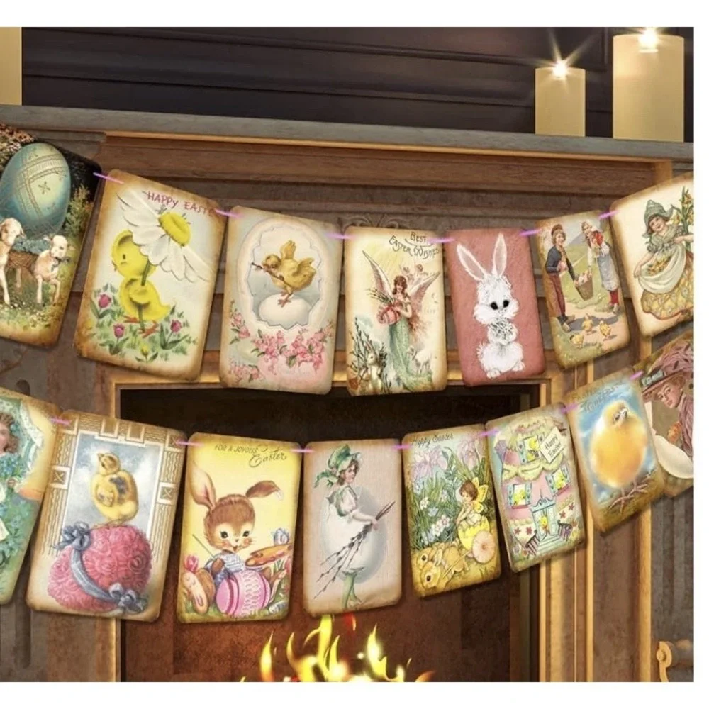 Vtg Style‎ Easter Banner Decoration NEW